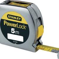 Tape measure Powerlock L.5m with viewing window chrome-plated plastic housing Stanley